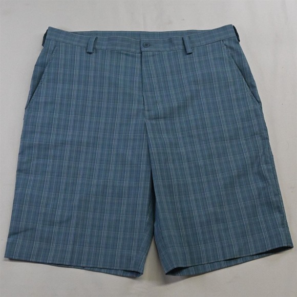 Nike 34 x 11" Blue Plaid 319691 FitDry Golf Performance Shorts‎ - Picture 1 of 5